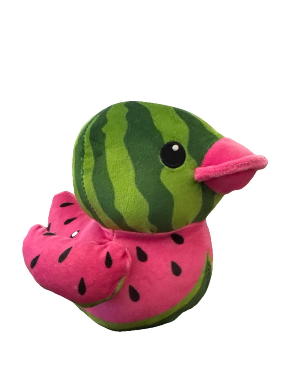 Watermelon Plush Duck - Green & Hot Pink 7” NEW!